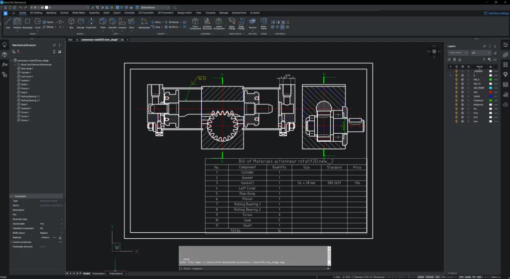 BricsCad Mechanical - Projeto 3D