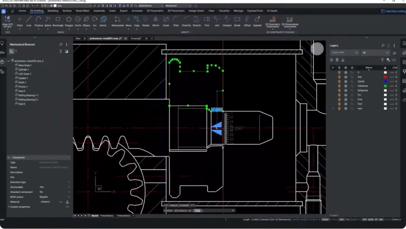 Mirror no BricsCAD Mechanical