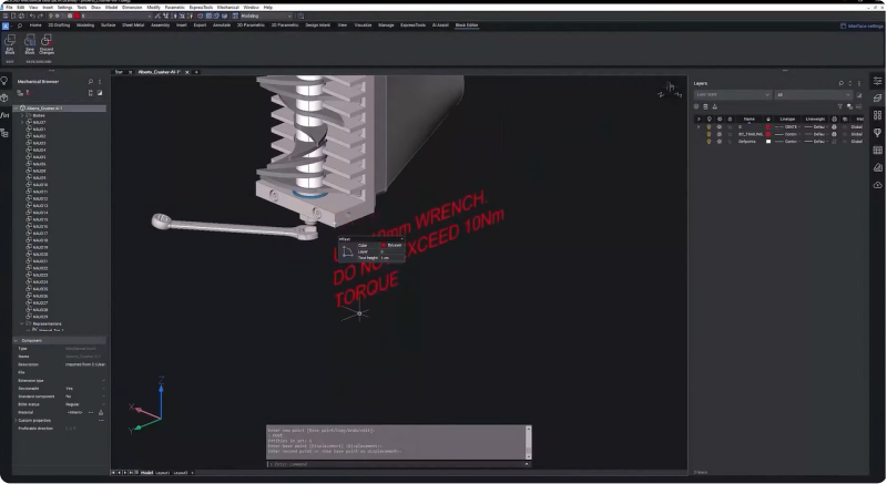 Anotações de Texto no BricsCAD Mechanical